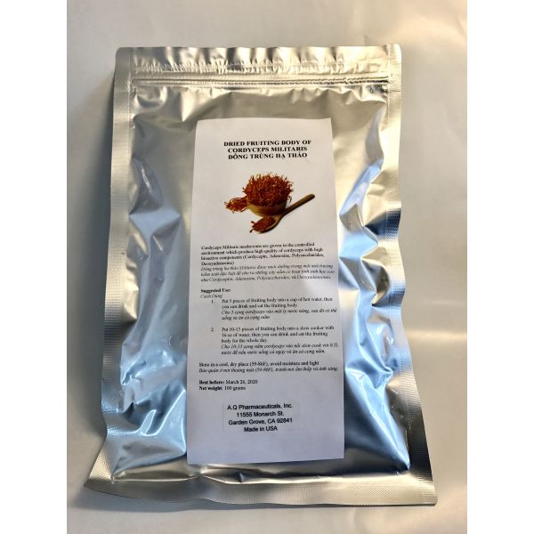 Dried Fruiting Body of Cordyceps Militaris (100g)